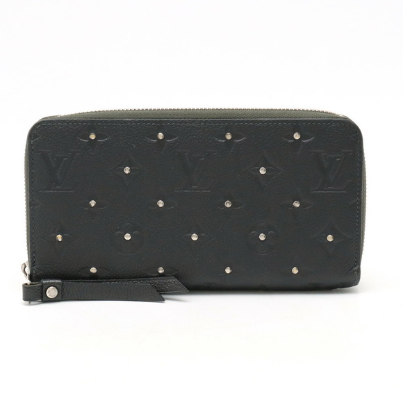 Louis Vuitton Gray Zippy Empreinte Platine Wallet Studded - Picture 1 of 9